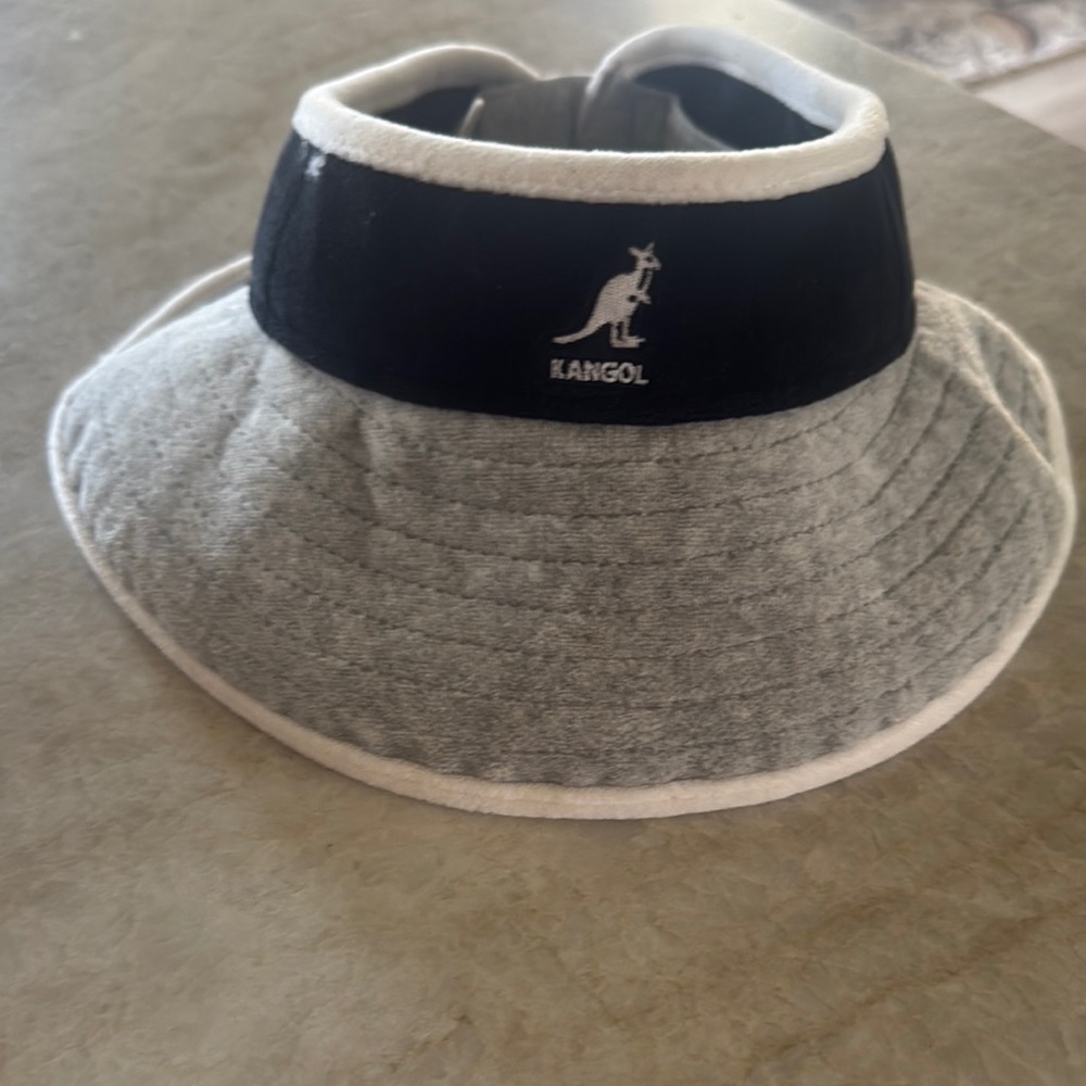 Kangol Black and Gray Sun Hat